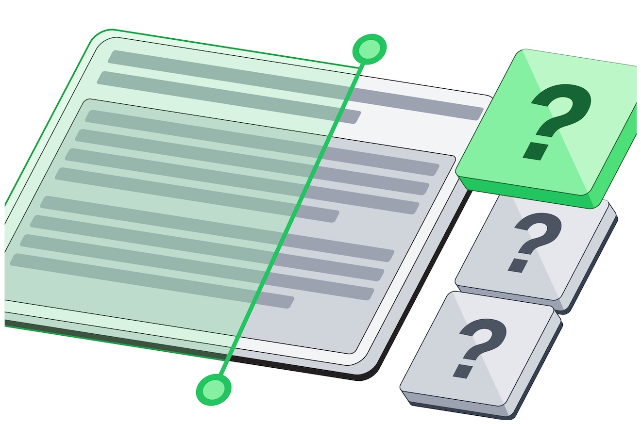 A stylized illustration of a futuristic digital scanner analyzing a document.